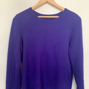 Purple Cashmere Charter Club Luxury Crewneck Sweater- Size M